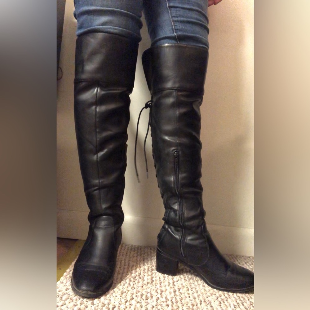 Over The Knee or Thigh High faux leather boots